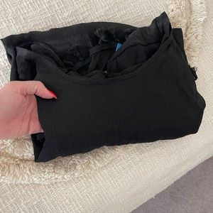 NWT BLACK CUPSHE SWIM COVERUP W/ TASTLE TRIM